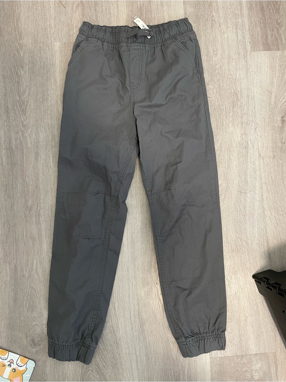 139 Charcoal Elastic-Waist Jogger Pants